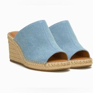 Lucky Brand Denim Cabriah Wedge Size 10